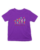 T-Shirt  Παιδικό - Guitarist Evolution - Color Thumbnail Σκούρο Μωβ