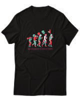 T-Shirt  Γυναικείο - Guitarist Evolution - Color Thumbnail Μαύρο