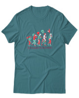 T-Shirt  Γυναικείο - Guitarist Evolution - Color Thumbnail Μπλέ Πράσινο