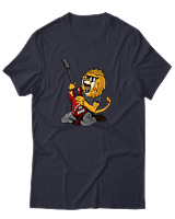T-Shirt Αντρικό - Guitarist Lion - Color Thumbnail Σκούρο Μπλε