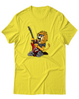 T-Shirt Αντρικό - Guitarist Lion - Color Thumbnail Κίτρινο