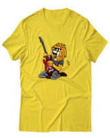 T-Shirt Αντρικό - Guitarist Lion - Color Thumbnail Χρυσό Κίτρινο