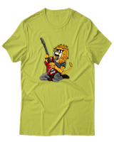T-Shirt Αντρικό - Guitarist Lion - Color Thumbnail Λαχανί