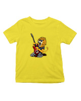 T-Shirt  Παιδικό - Guitarist Lion - Color Thumbnail Κίτρινο