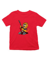 T-Shirt  Παιδικό - Guitarist Lion - Color Thumbnail Κόκκινο