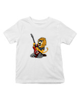 T-Shirt  Παιδικό - Guitarist Lion - Color Thumbnail 'Ασπρο