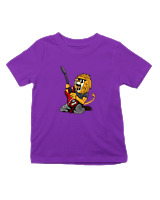 T-Shirt  Παιδικό - Guitarist Lion - Color Thumbnail Σκούρο Μωβ