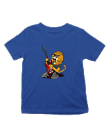 T-Shirt  Παιδικό - Guitarist Lion - Color Thumbnail Μπλε Ρουά