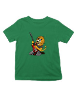 T-Shirt  Παιδικό - Guitarist Lion - Color Thumbnail Πράσινο