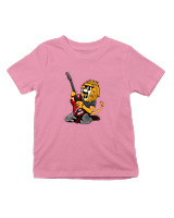 T-Shirt  Παιδικό - Guitarist Lion - Color Thumbnail Ροζ