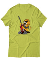 T-Shirt  Γυναικείο - Guitarist Lion - Color Thumbnail Λαχανί