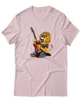 T-Shirt  Γυναικείο - Guitarist Lion - Color Thumbnail Απαλό Ροζ