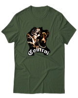 T-Shirt Αντρικό - Gun - Color Thumbnail Κυπαρισσί