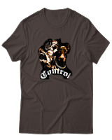 T-Shirt Αντρικό - Gun - Color Thumbnail Καφέ