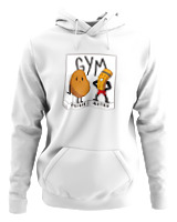 Φούτερ με κουκούλα Αντρικό - Gym Before After - Color Thumbnail ΄Ασπρο
