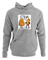 Φούτερ με κουκούλα Αντρικό - Gym Before After - Color Thumbnail Γκρι Μελανζέ