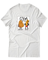 T-Shirt Αντρικό - Gym Before After - Color Thumbnail Άσπρο