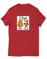 T-Shirt Αντρικό - Gym Before After - Color Thumbnail Κόκκινο