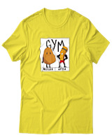 T-Shirt Αντρικό - Gym Before After - Color Thumbnail Κίτρινο
