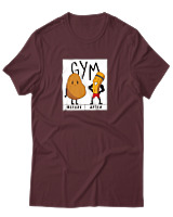 T-Shirt Αντρικό - Gym Before After - Color Thumbnail Μπορντό