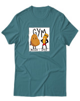 T-Shirt Αντρικό - Gym Before After - Color Thumbnail Μπλε Πράσινο