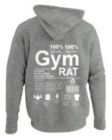 Φούτερ με κουκούλα - Gym Rat - Color Thumbnail Γκρι Μελανζέ