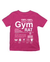 T-Shirt  - Gym Rat - Color Thumbnail Φουξια