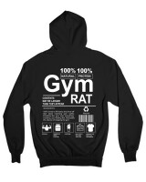 Ζακέτα Φούτερ με κουκούλα - Gym Rat - Color Thumbnail Μαύρο