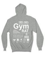 Ζακέτα Φούτερ με κουκούλα - Gym Rat - Color Thumbnail Γκρι Μελανζέ