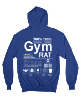 Ζακέτα Φούτερ με κουκούλα - Gym Rat - Color Thumbnail Μπλε Ρουά