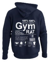 Φούτερ με κουκούλα - Gym Rat - Color Thumbnail Navy Blue