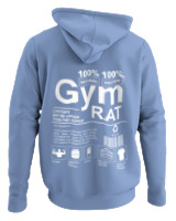 Φούτερ με κουκούλα - Gym Rat - Color Thumbnail Blue Carolina