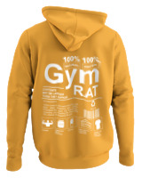 Φούτερ με κουκούλα - Gym Rat - Color Thumbnail Κίτρινο Χρυσό