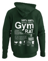 Φούτερ με κουκούλα - Gym Rat - Color Thumbnail Κυπαρισσί