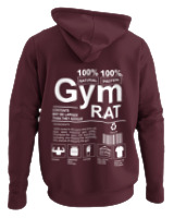 Φούτερ με κουκούλα - Gym Rat - Color Thumbnail Marron