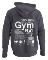 Φούτερ με κουκούλα - Gym Rat - Color Thumbnail Ανθρακί