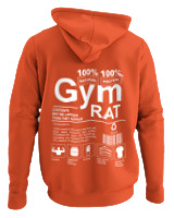 Φούτερ με κουκούλα - Gym Rat - Color Thumbnail Orange