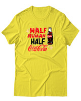 T-Shirt Αντρικό - Half Human Half Cola - Color Thumbnail Κίτρινο