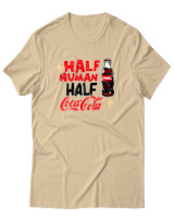 T-Shirt Αντρικό - Half Human Half Cola - Color Thumbnail Μπεζ