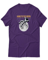 T-Shirt Αντρικό - Hang To The Moon - Color Thumbnail Σκούρο Μωβ