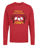 Μακρυμάνικο Μακό - Hangin' With My Boos - Color Thumbnail Κόκκινο