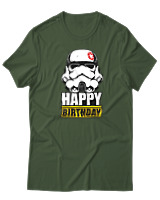 T-Shirt  Γυναικείο - Happy Birthday - Color Thumbnail Κυπαρισσί