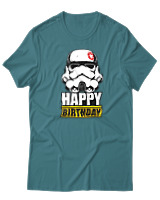 T-Shirt  Γυναικείο - Happy Birthday - Color Thumbnail Μπλέ Πράσινο