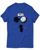 T-Shirt  Γυναικείο - Happy Birthday Universe - Color Thumbnail Μπλέ Ρουά