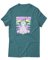 T-Shirt Αντρικό - Happy Day - Color Thumbnail Μπλε Πράσινο