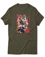 T-Shirt  Γυναικείο - Hashira Lineup - Color Thumbnail Χακί