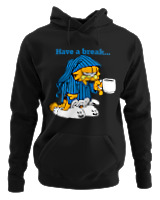 Φούτερ με κουκούλα - Have A Break - Color Thumbnail Μαύρο