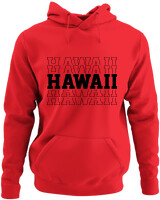 Φούτερ με κουκούλα - Hawaii - Color Thumbnail Κόκκινο
