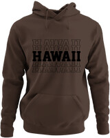 Φούτερ με κουκούλα - Hawaii - Color Thumbnail Καφέ