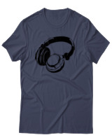 T-Shirt Αντρικό - Headphones - Color Thumbnail Μπλε Γκρι
